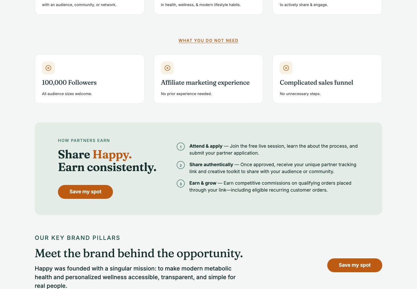 Landing page (top) screenshot