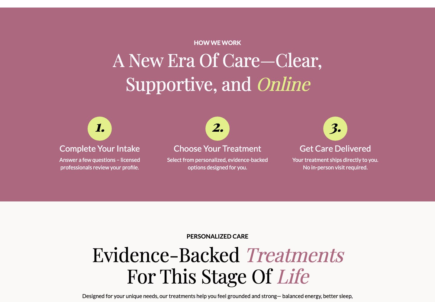 Treatments screenshot