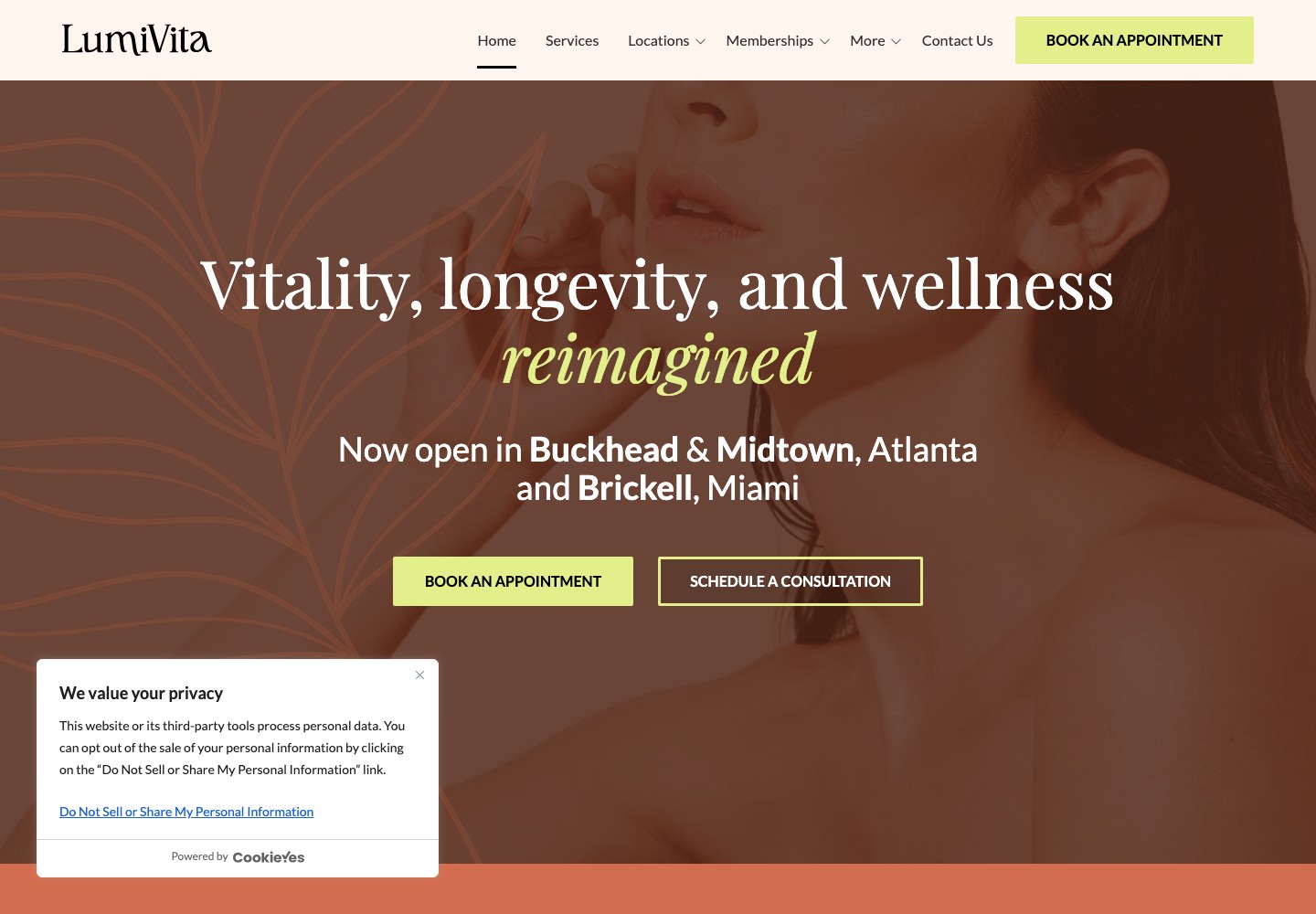 Homepage screenshot