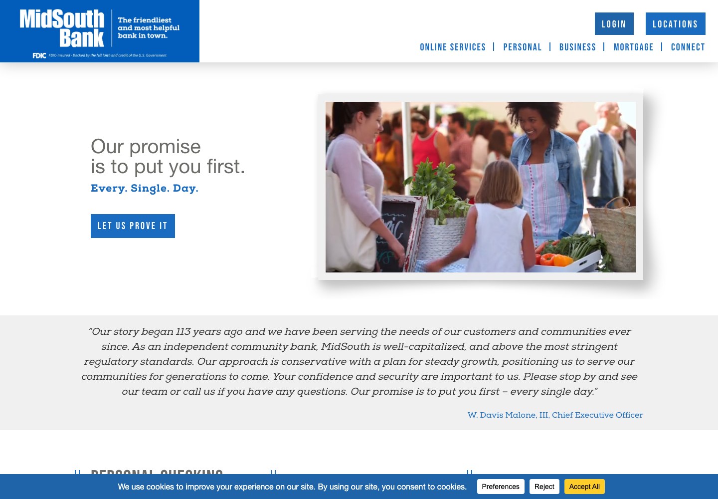 Personal Checking screenshot