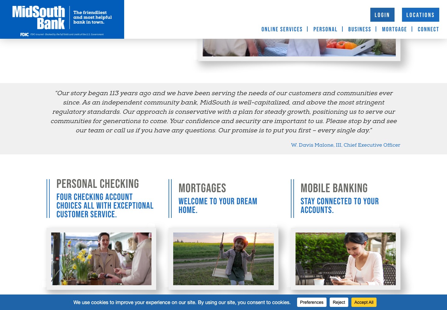 Homepage screenshot