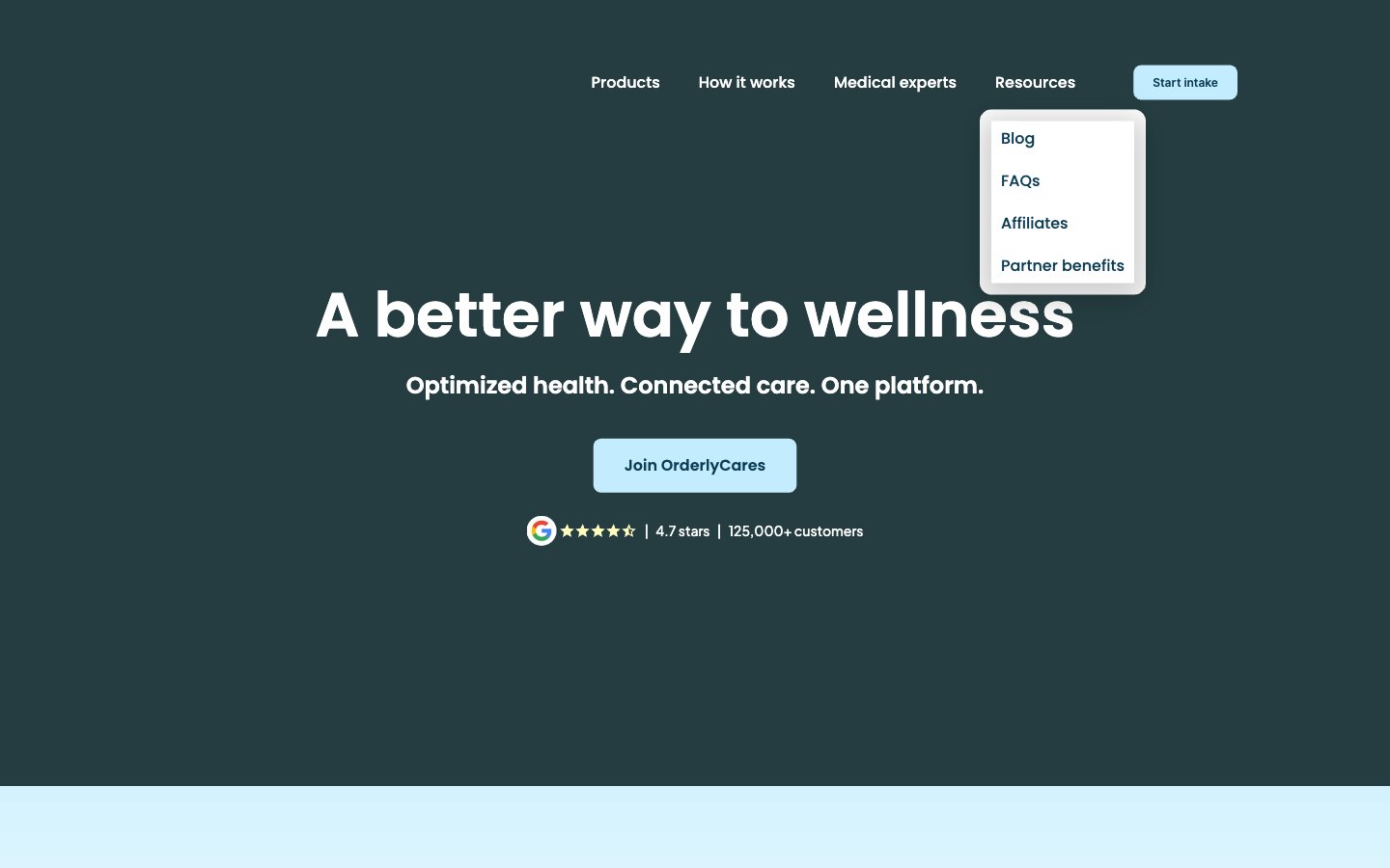 Homepage screenshot