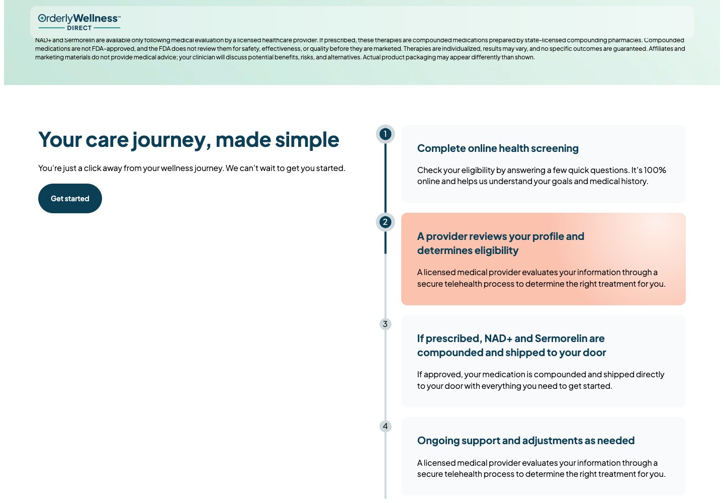 Treatments & pricing screenshot